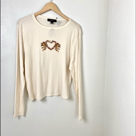 Sweater Top. Forever21. Cream. Sz. 1X. - Picture 1 of 9